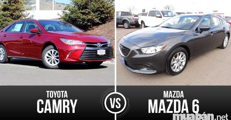 Xe ô tô Mazda 6 và Toyota Camry