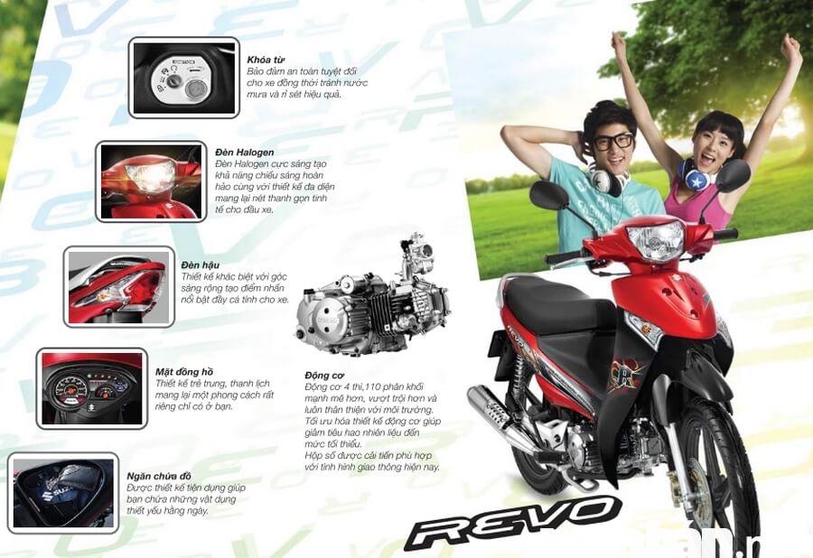 Xe Suzuki Revo có động cơ mạnh mẽ