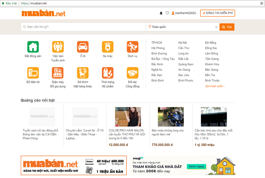Website muaban.net - một trong số những trang web giới thiệu việc làm uy tín nhất Việt Nam.