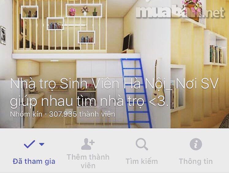 Vào các hội nhóm trên Facebook như: Thuê phòng trọ giá rẻ Hà Nội, Nhà trọ giá rẻ Hà Nội hay Sinh viên giúp nhau tìm phòng trọ Hà Nội,… để tham khảo giá qua những bài viết tại đó.