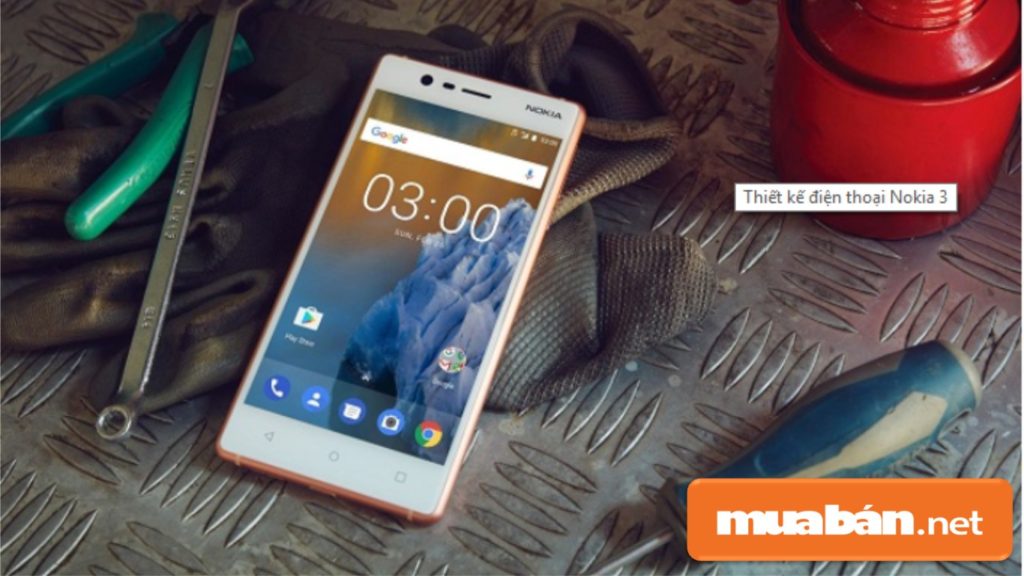 Phím điều hướng của Nokia 3 đưa ra ngoài giúp màn hình rộng và thoáng hơn