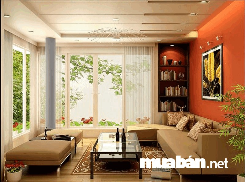 Màu sắc kết hợp hài hòa của nội thất sẽ giúp không gian phòng khách ấm cúng, nhẹ nhàng