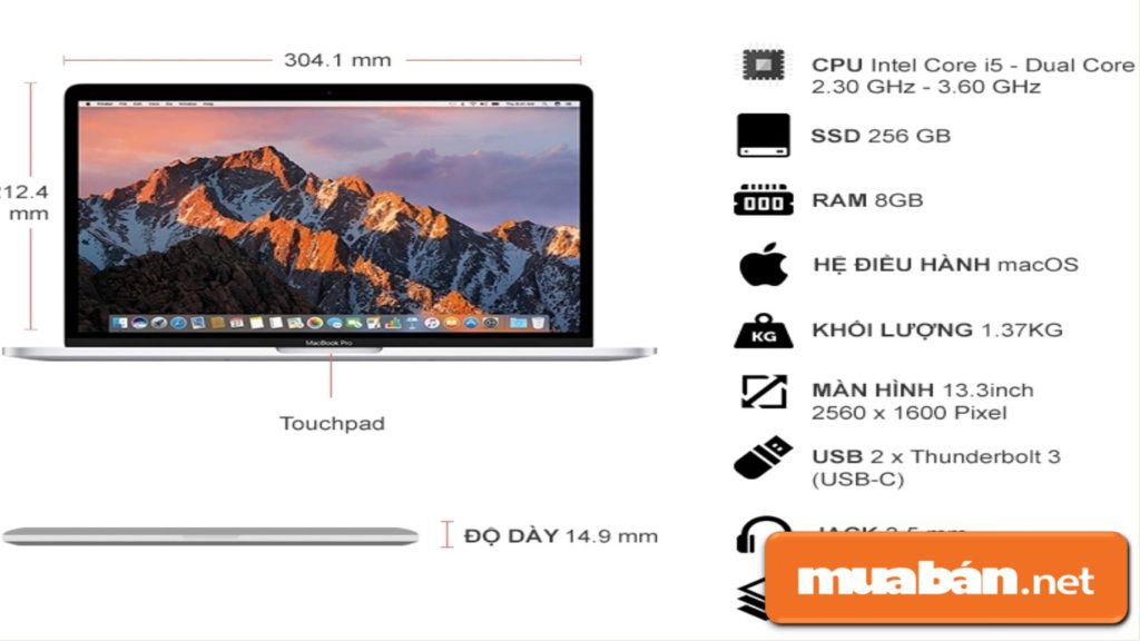 Cấu hình của Macbook Pro 2017 xứng đáng nằm trong top những laptop tốt nhất hiện nay.