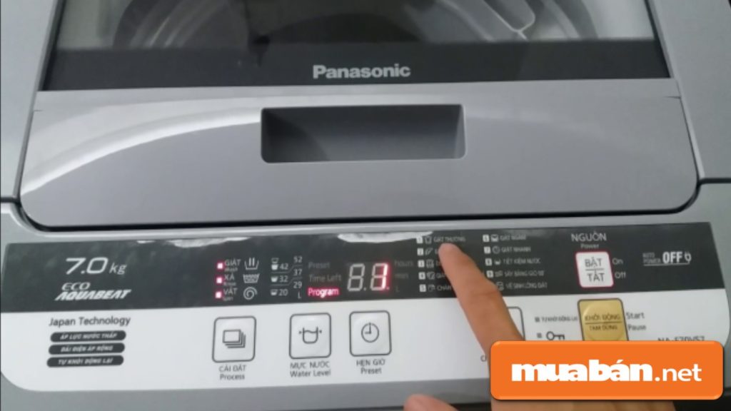 Điểm mạnh của máy giặt Panasonic là có nhiều chương trình để cho người dùng chủ động lựa chọn. 