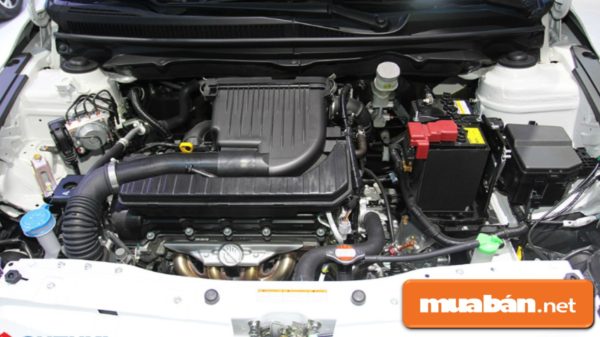 Suzuki Ciaz có động cơ 1,4 lít với hệ thống phun xăng đa điểm tiết kiệm nguyên liệu.