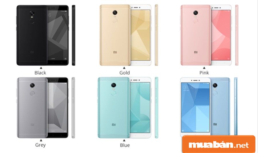Ở Redmi Note 4X, Xiaomi đã đầu tư khá nhiều màu sắc cho người dùng lựa chọn theo sở thích.