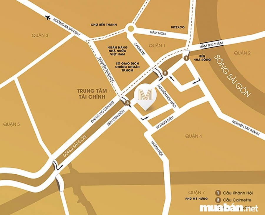 Từ căn hộ Millennium Masteri có thể di chuyển về trung tâm quận 1 cực kỳ dễ dàng