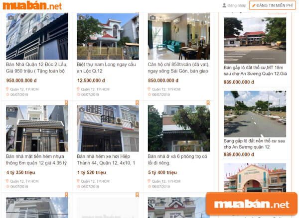 MuaBan.Net là một trong những trang đăng tin lớn nhất Việt Nam
