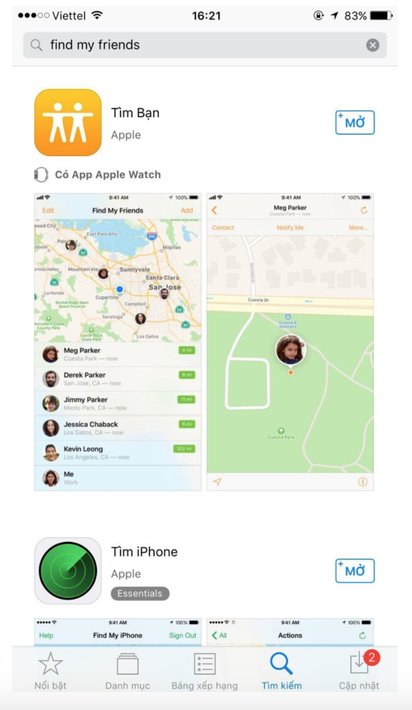 Đầu tiên bạn cần tải ứng dụng Find my Friend về điện thoại từ Appstore