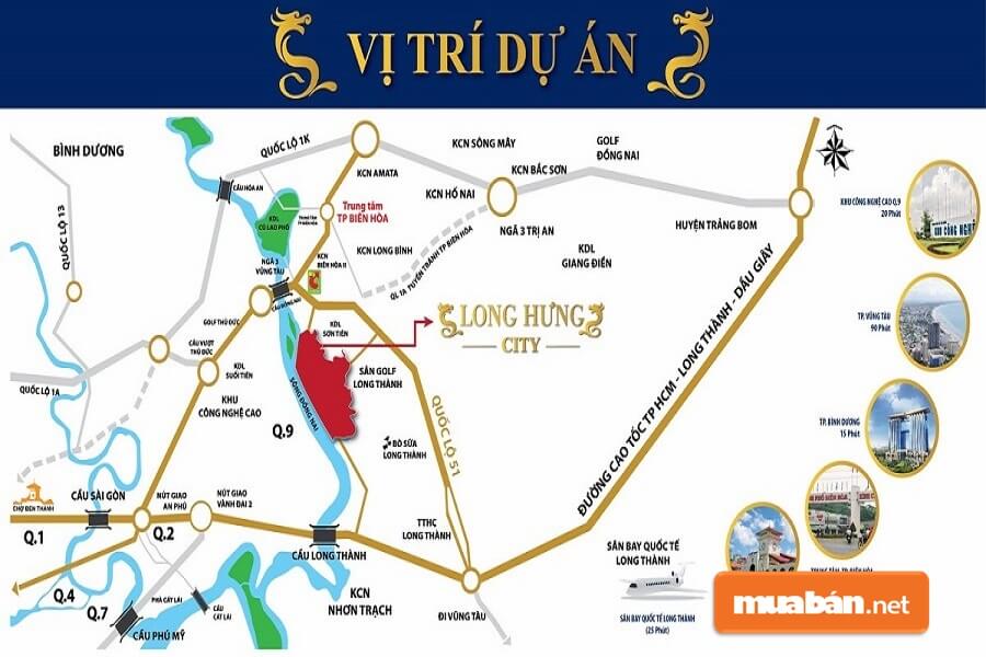 Dự án Long Hưng Biên Hòa nằm ngay trung tâm kết nối giao thông của các tỉnh Đông Nam Bộ và Tây Nguyên.