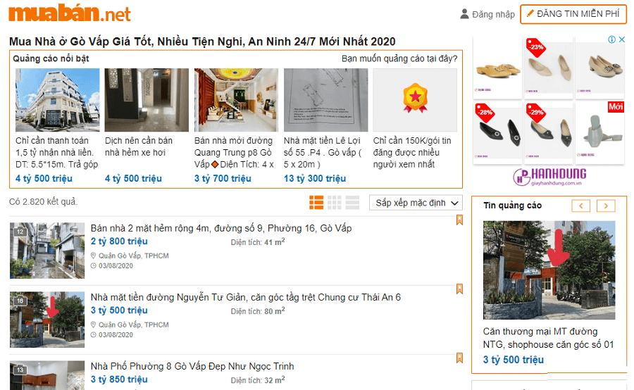 Muaban.net - địa chỉ để bạn tìm tin mua bán nhà đất tại quận Gò Vấp TPHCM nhanh chóng, uy tín.