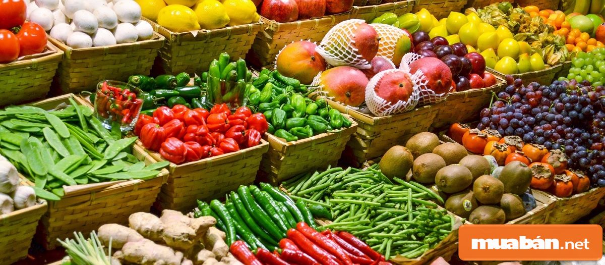 Kinh doanh online các loại rau sạch và hoa quả sạch có mức phí thấp nhưng lãi gộp cao.