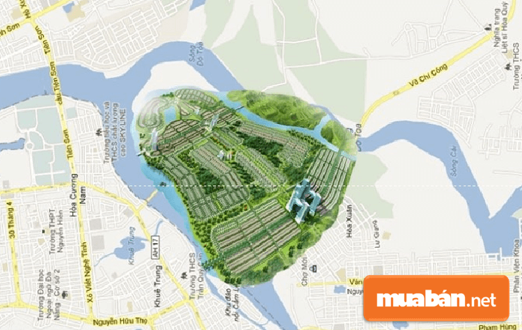Khu đất dự án đất Nam cầu Nguyễn Tri Phương Đà Nẵng với 3 mặt giáp sông