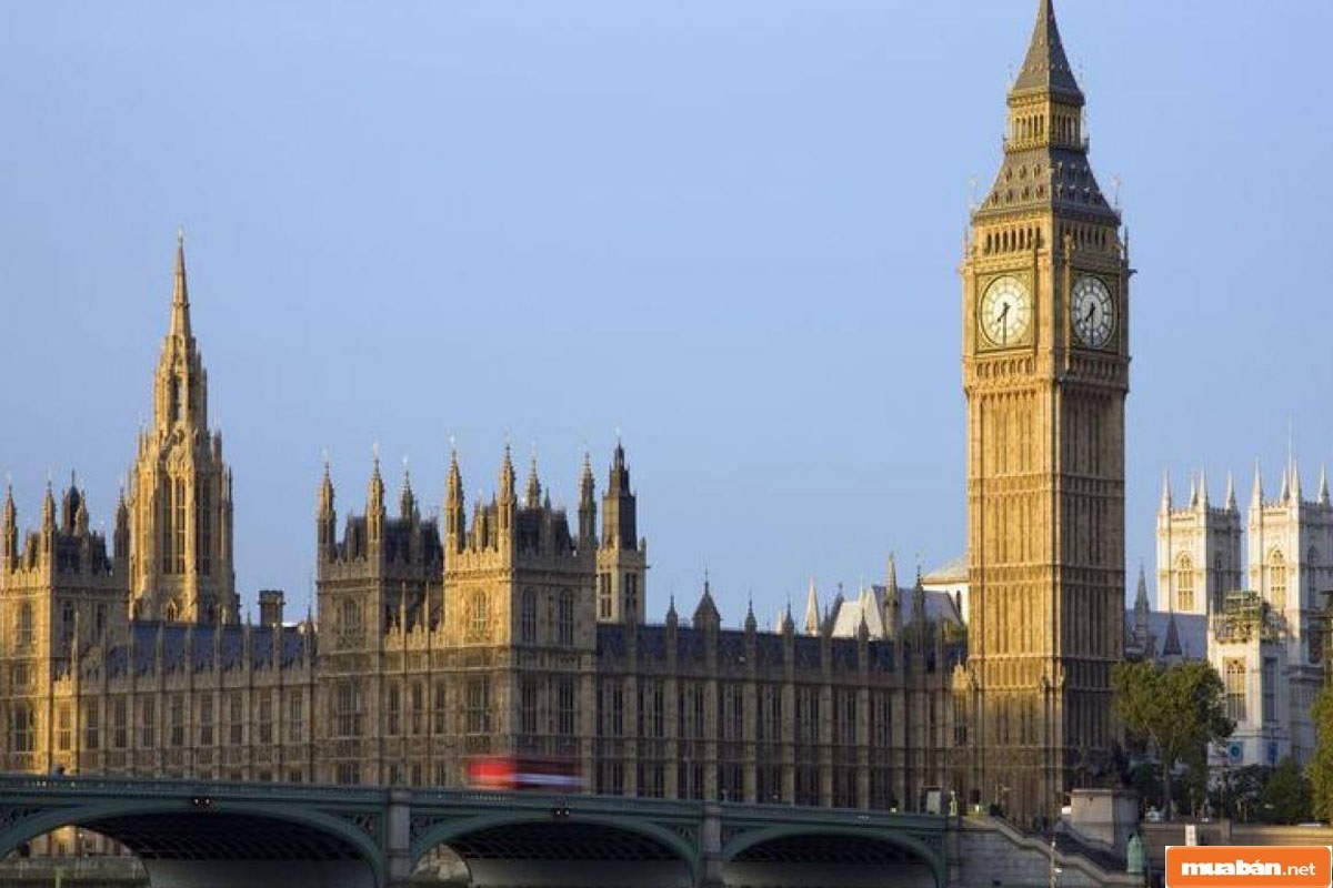 Tháp đồng hồ Big Ben ở Anh